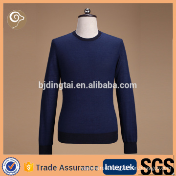 Long sleeve crew neck cashmere sweater men